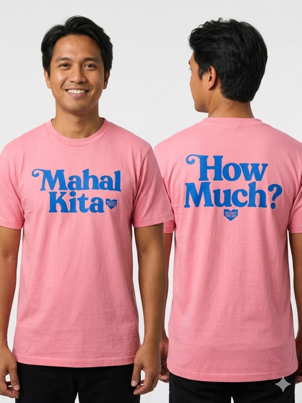 Pink 'Mahal Kita / How Much?' Graphic Tee - Unbranded
